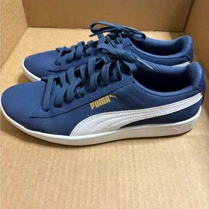 Puma Women’s  Navy and White Sneakers